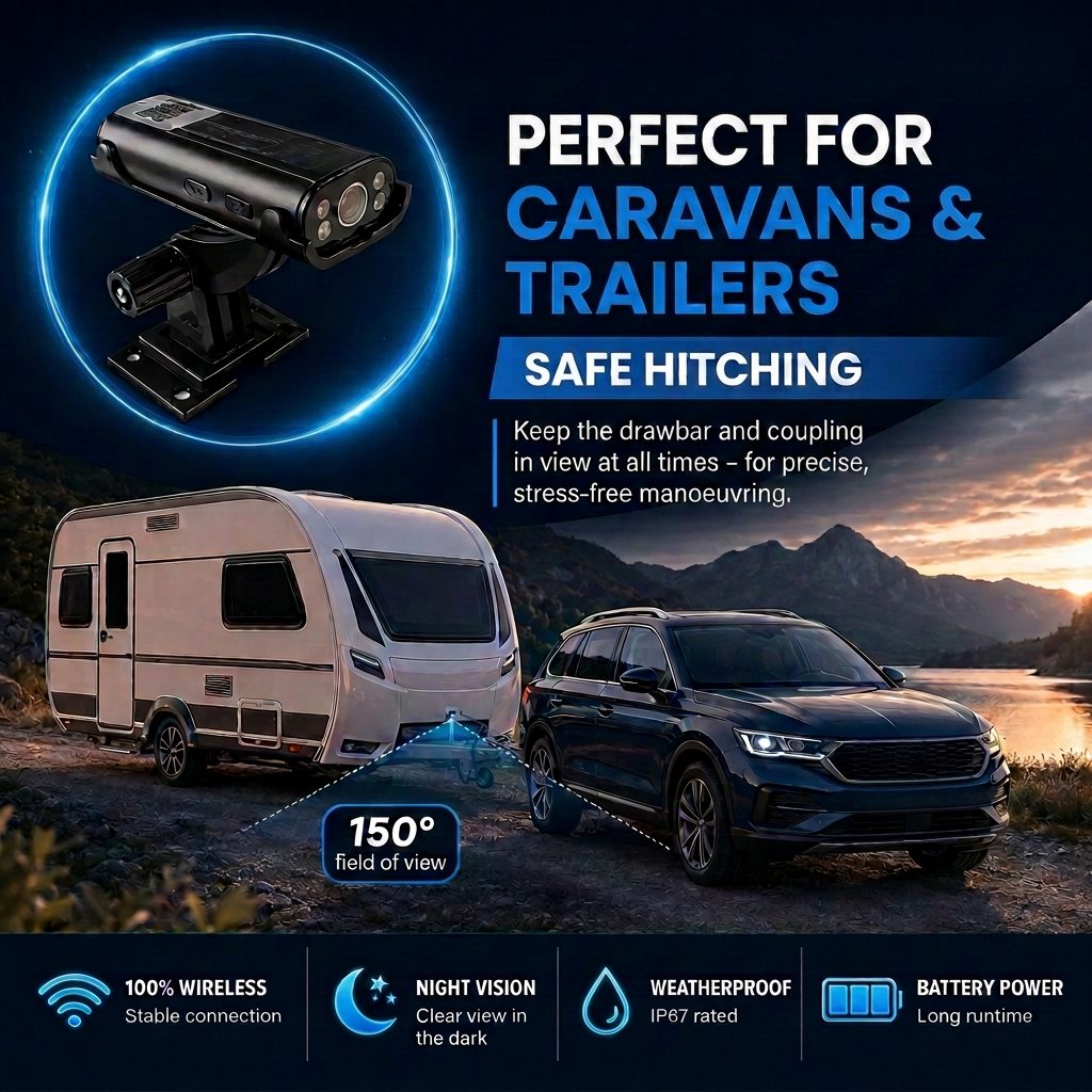 TrailView on a travel trailer hitch